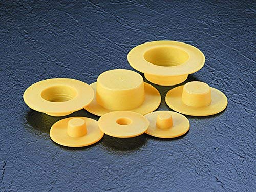 Tapón cónico WWX-12 protector de plástico amarillo con brida ancha para tuberías 4