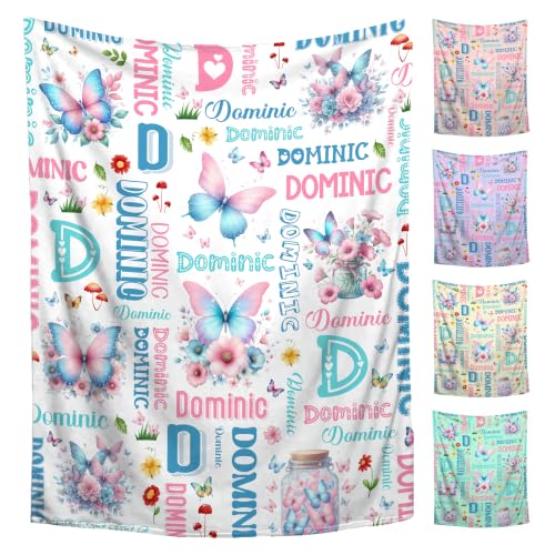 Image of Custom Butterfly Blanket for Boys Girls,Ultra Soft Personalized Gifts Baby Blanket,Customized Throw for Toddlers Newborn Stroller Crib,50 inchx60 inch