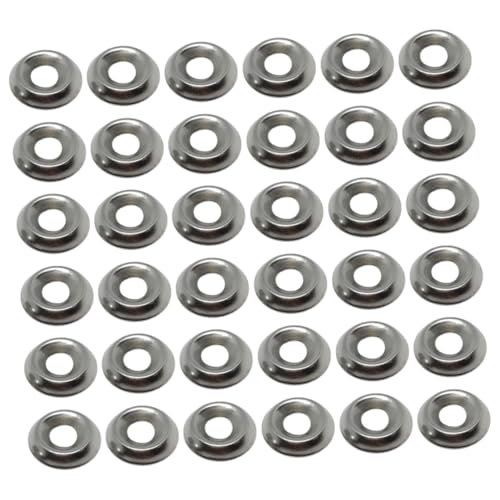 BAZEITFLOW 100pcs 304 Stainless Steel Fisheye Screw Washers Bowl-Shaped Rust-Resistant Bolt Gaskets for Industrial Fastening and Hardware Accessories