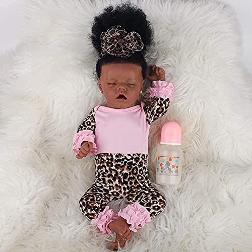MWKL 50cm Nettes Reborn Baby Reborn Puppe Vollsilikon Körper Wiedergeburt Puppe 20 Zoll Lebensechte Realistische… – Bild 6