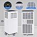 SereneLife Small Air Conditioner Portable 10,000 BTU with Built-in Dehumidifier - Portable AC unit for rooms up to 450 sq ft - WiFi app + Remote Control, Window Mount Exhaust Kit