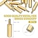 PATIKIL M2.5 x 15+6 mm Female Thread Hex Brass PCB Standoff, 20 Pcs for FPV Drone Quadcopter PCB Motherboard Steel Screw Nut Set Computer Electrical, Gold