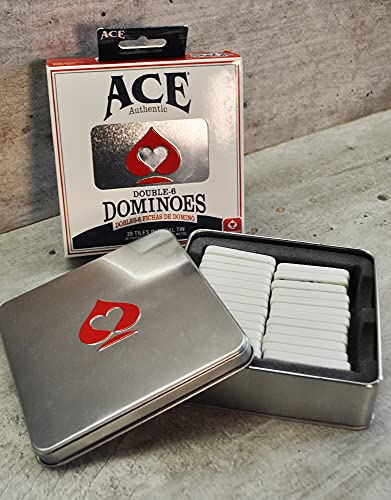Double Six Dominoes en caja de lata miniatura 3