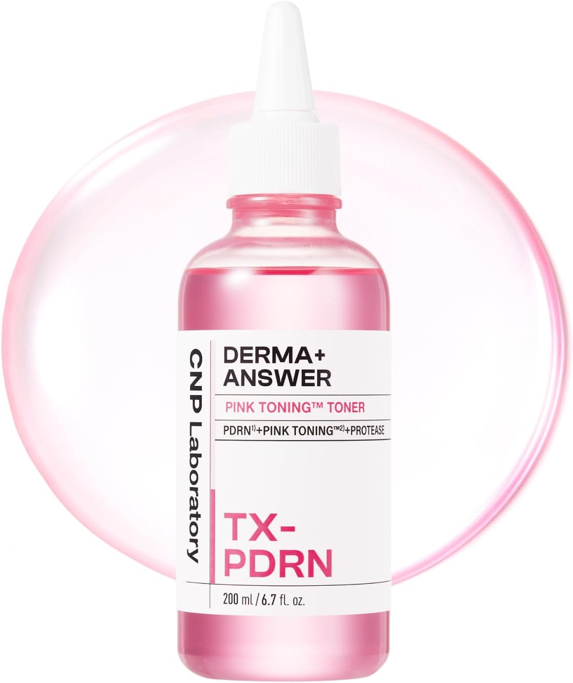 CNP Pink Toning™ Toner, PDRN + Tranexamic Acid Toner for Face, Salmon DNA, Niacinamide, for Glass Skin, Korean Skincare, 6.7 fl. oz.