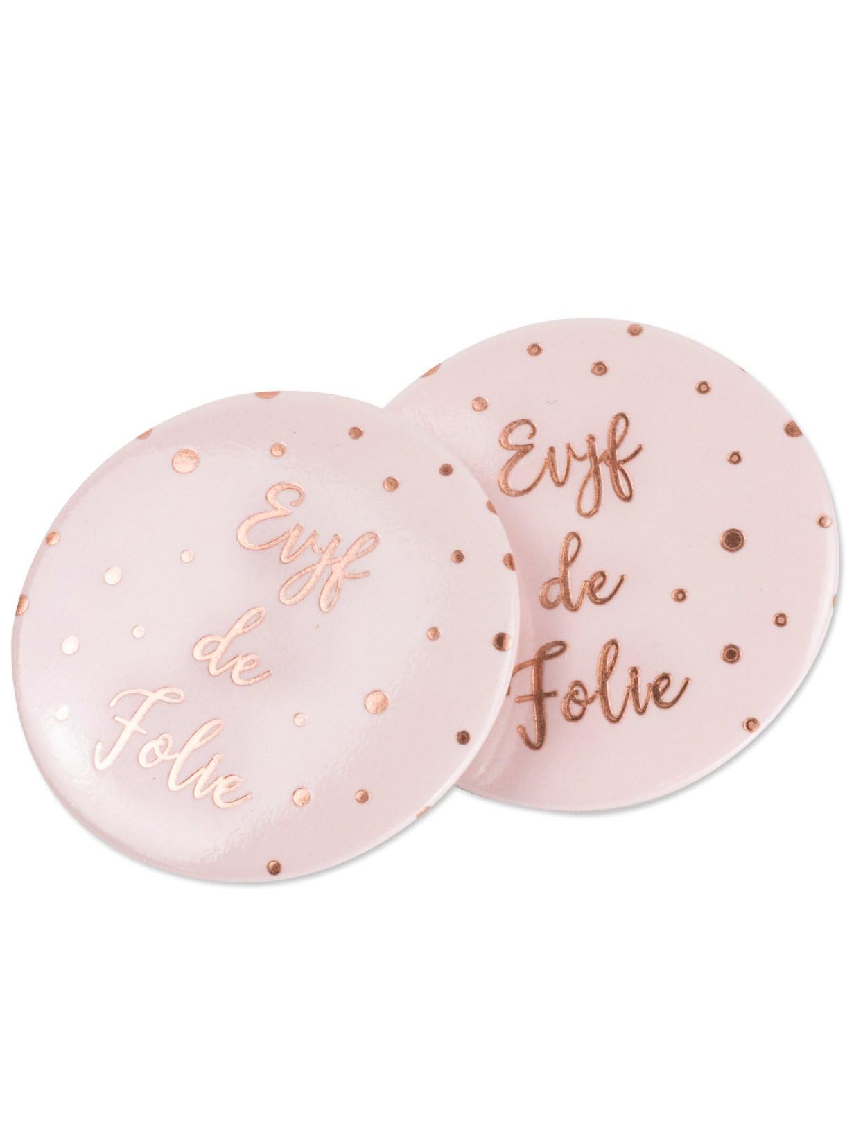 Artifetes 8 Badges EVJF de Folie dorure Rose Gold 5 cm - Rose - Taille Unique