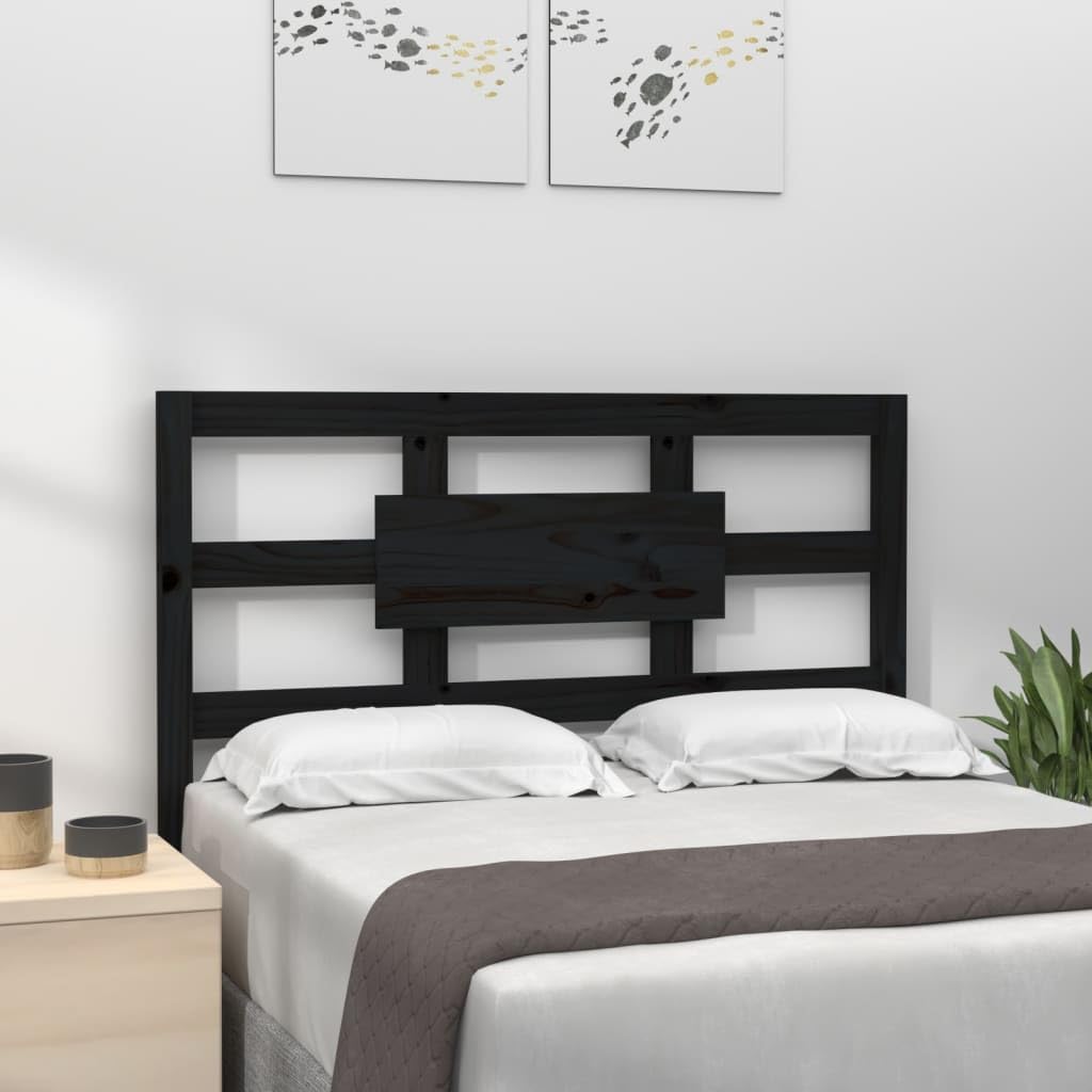 Cabecero de cama dormitorio Headboard for Bed madera maciza de pino 95,5 x 4 x 100 cm decoración de pared diseño elegante cabecero función de decoración muebles de dormitorio soporte lumbar