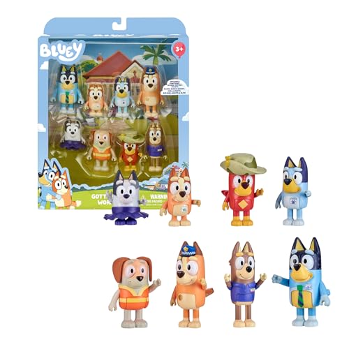Ya en mundofriki.es: Bluey - Pack 8 Figuras Aventura, Figuras Articuladas Amigos Preparados para IR de Aventuras, Muñecos de la Serie Infantil, Aumenta tu Colección con Este Pack, Famosa (BLY73000)