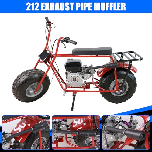 Image of YOXUFA Exhaust Header Pipe Muffler Replacement for Predator 212 196cc 224cc 6.5hp Coleman CT200U CT200U-EX BT200X Baja Warrior MB200 GX160 GX200 Hammerhead Mini Bike Go Kart Part with Heat Shield Tape