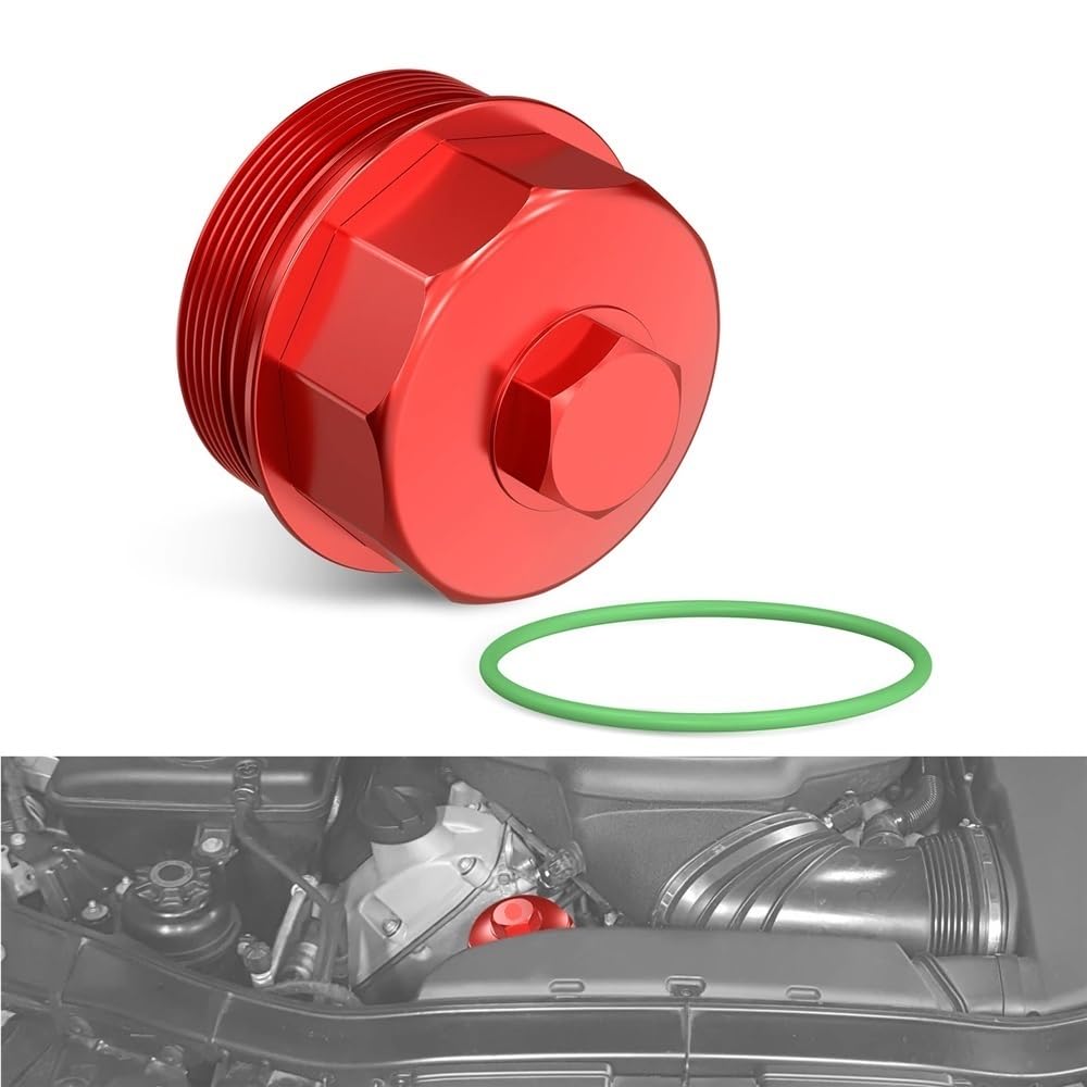 Tappi for alloggiamento filtro olio motore in alluminio adatti for BMW E90 E92 E93 M3(Blue)