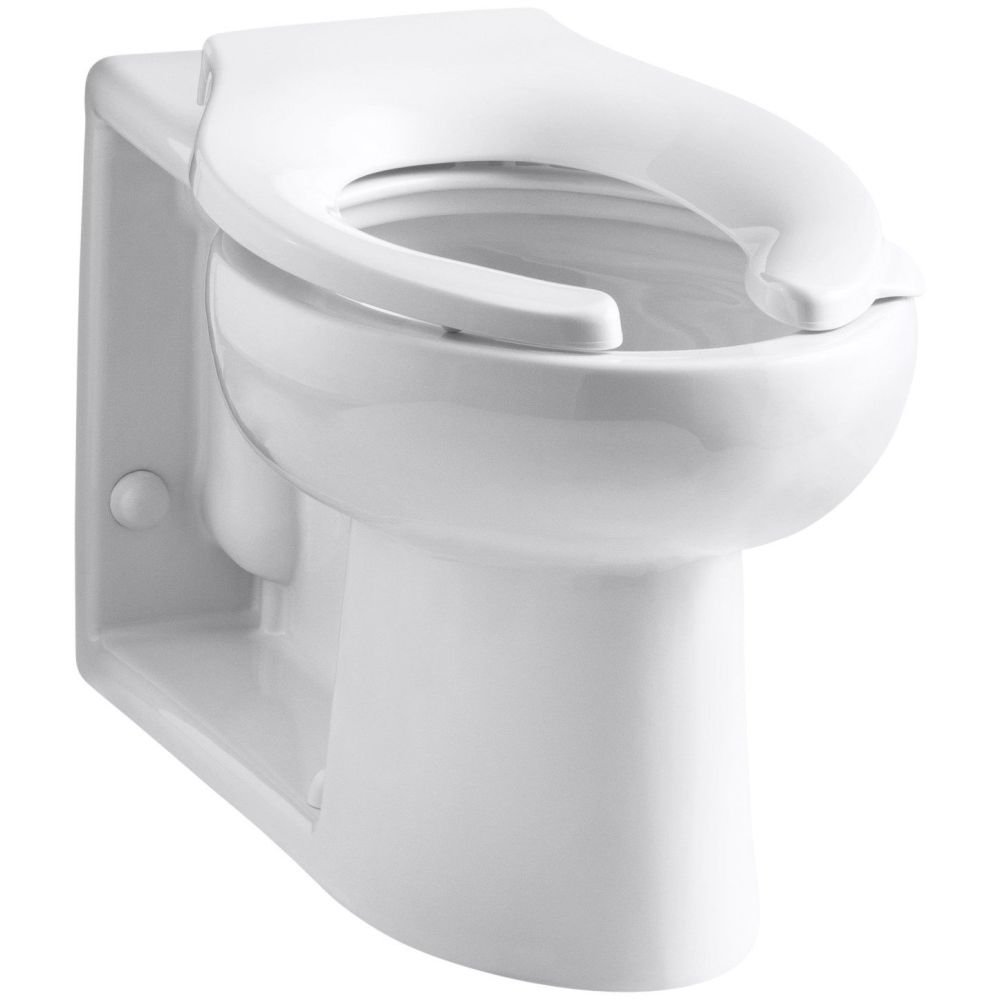 Kohler K-4396-0 Rear Spud Elongated Toilet Bowl White