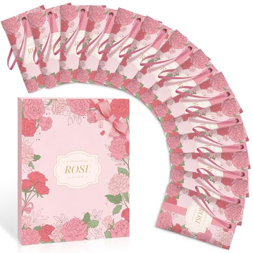 Scent-Hi Sachet Parfumé Rose pour Armoires, Sachet Parfumé Armoire, Placards à Chaussures, Salles de Bains, Tiroirs, 14 Sachets
