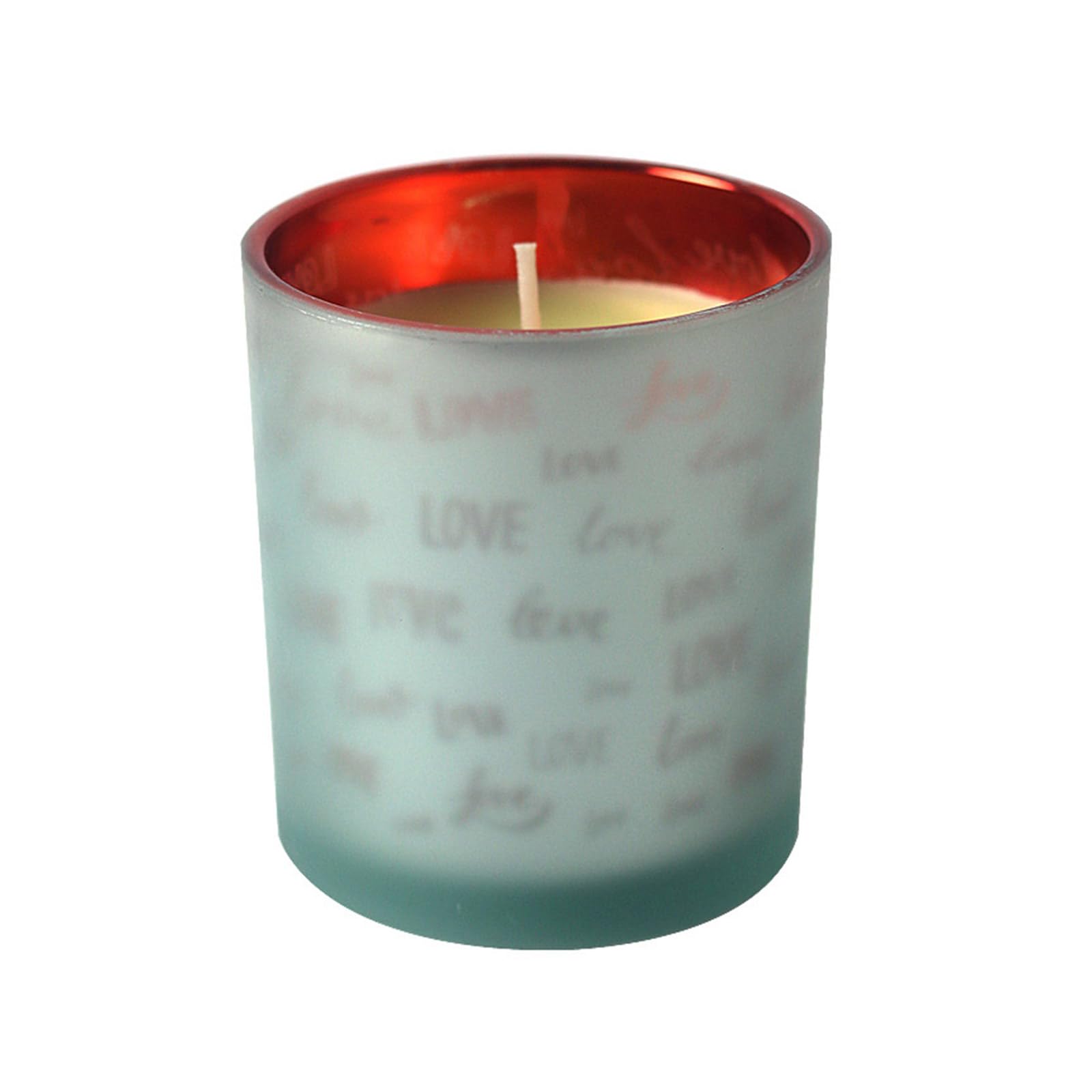 Jazuaiao Aromatherapies Scented in Love Heart Red Glass Jar for Wedding Centerpieces Decoration with Long Burning Time