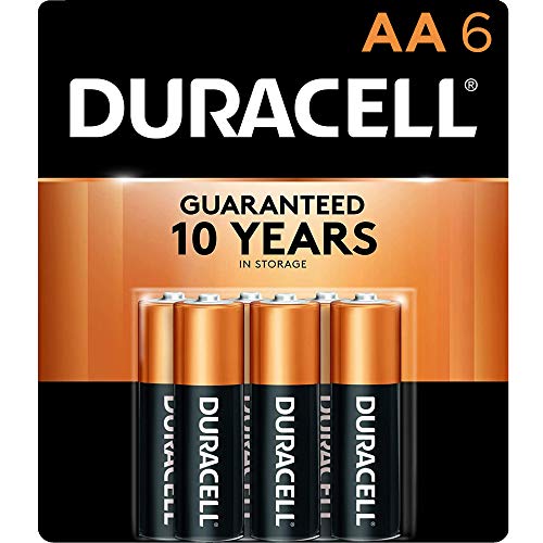 Duracell - CopperTop AA Alkaline Batteries - long lasting, all-purpose Double A battery for household and business - 6 Count