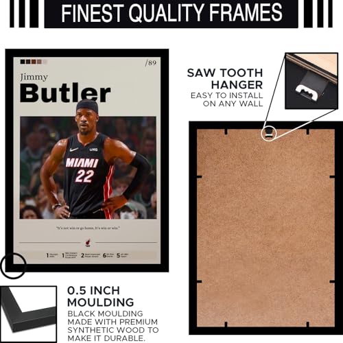 Image of BLINKART Jimmy Butler | Nba Basketball Player | Synthetic Wood Photo Framed Wall Hanging Poster For Room & Office Bedroom Living Boys And Girl Room Home Wall Hanging | 12x18 Inches