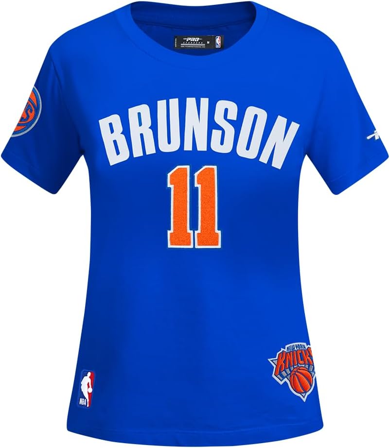 Pro Standard NBA Womens Womens NBA New York Knicks Classic Player Cotton Short Sleeve Slim Tee