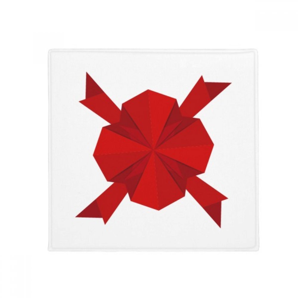 Tapis anti-dérapant origami rouge 50x50 contre les glissades en salle de bain
