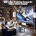 EMART Tragbar Projektor Leinwand 4K HD 16:9, Beamer Leinwand mit Ständer 120 Zoll, Indoor Projektion Leicht und Kompakt mit Tragetasche für Theater, Heimkino, Camping
