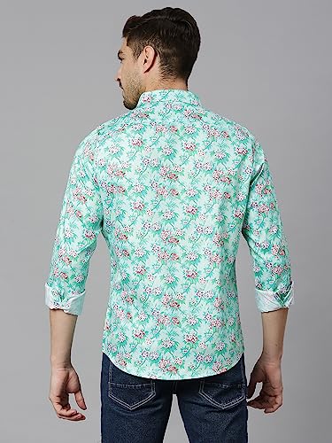 Image of Thomas Scott Men's | Printed | Full Sleeve | Slim Fit | 100% Cotton | Spread Collar | Casual Shirt