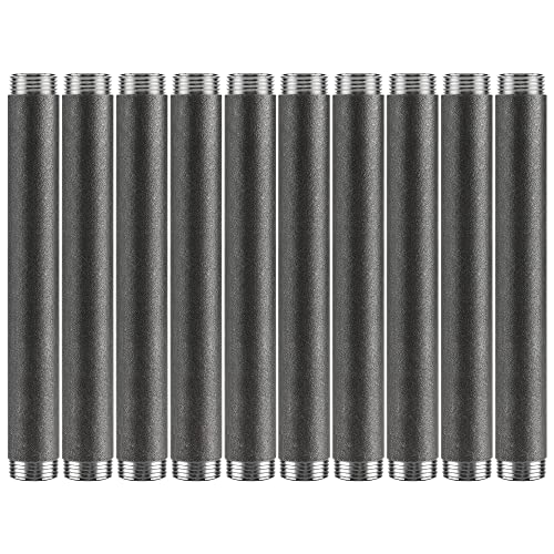 3/4"x 8" Industrial Pipe Malleable Cast Iron Pipe Home Expert 10 Pack