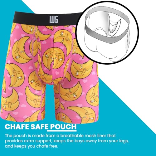 Warriors & Scholars Chafe Safe Pouch Boxer Briefs For Men Pack Of 6, Ultra Soft, Moisture-Wicking, Buldge Enhancing Underwear2