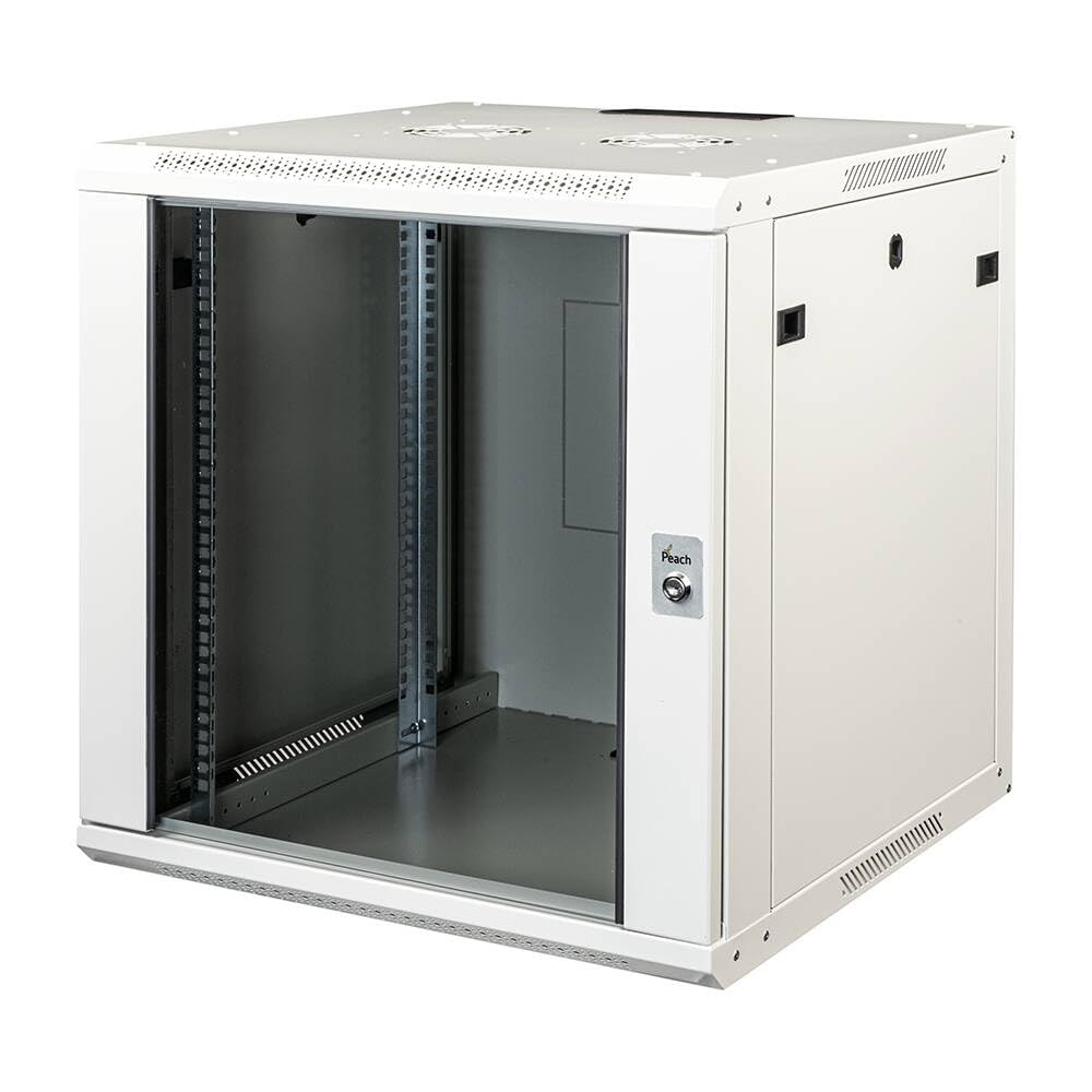 CO1906UPH - Armadio rack 19" 6 unita' da muro per reti mm (a)380 x (l)600 x (p) 450 mm colore grigio porta vetro