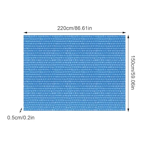 Swimming Pool Cover, Rectangle Kiddie Pool Lid, Solar Heatt Insulation Cover for Outdoor Hot Tub, Backyard SplashPool, Home Use Protection from Debris Leaves and Water Evaporation