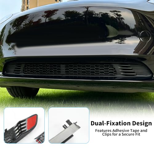 Image of Front Grill for Model 3 2017-2023 Mesh Grille Grid Inserts Air Inlet Vent Grille Cover Replacement With Screen Debris Guard /Leaf & Debris Protection Accessories