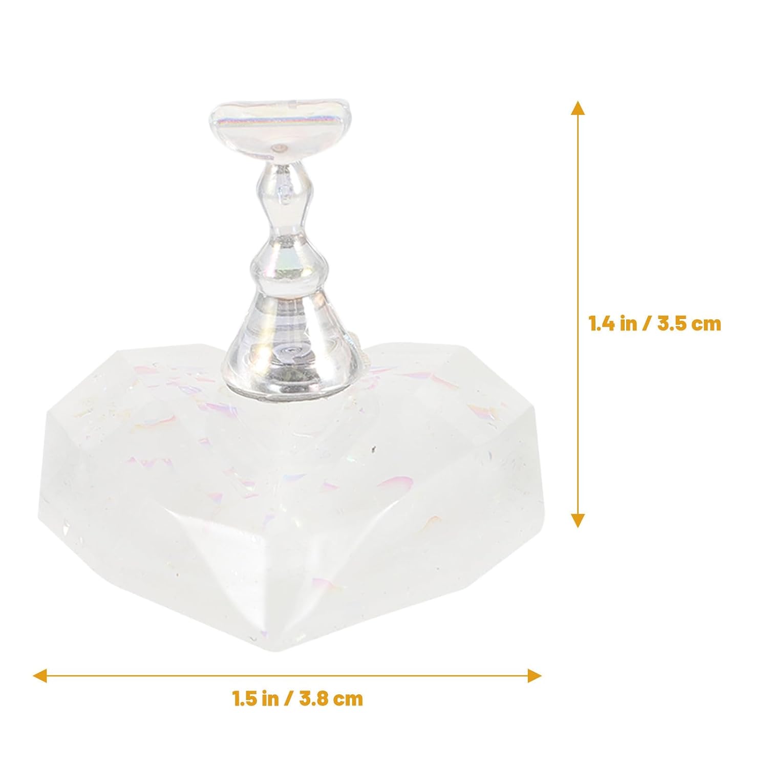 Heart Shaped Acrylic Nail Stand with Magnet for Press on Practice image 2