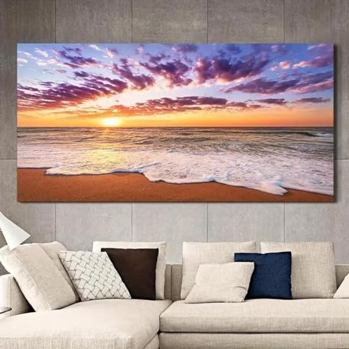 Peinture de plage de mer XINBAO 90x180cm sans cadre pour agrandir les petites pièces