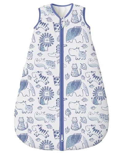 Image of Yoofoss Baby Sleep Sack 0-6 Months, 1.5 Tog Baby Wearable Blanket with 2-Way Zipper, 100% Cotton Organic Fabric Winter Infant Sleeping Sack, Warm Soft Comfy