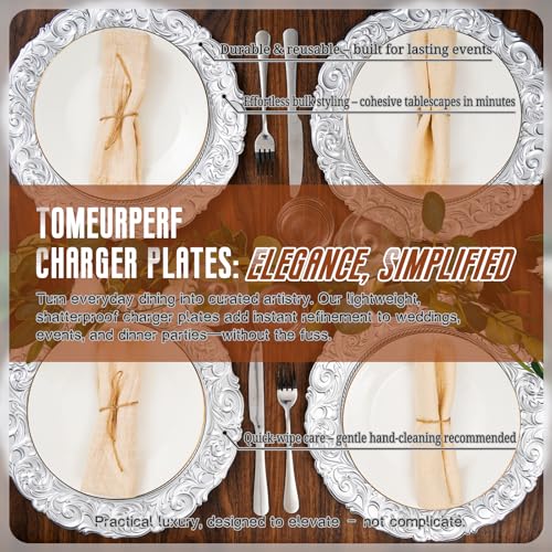 Platos Silver Charger 13" Set x10 miniatura 7