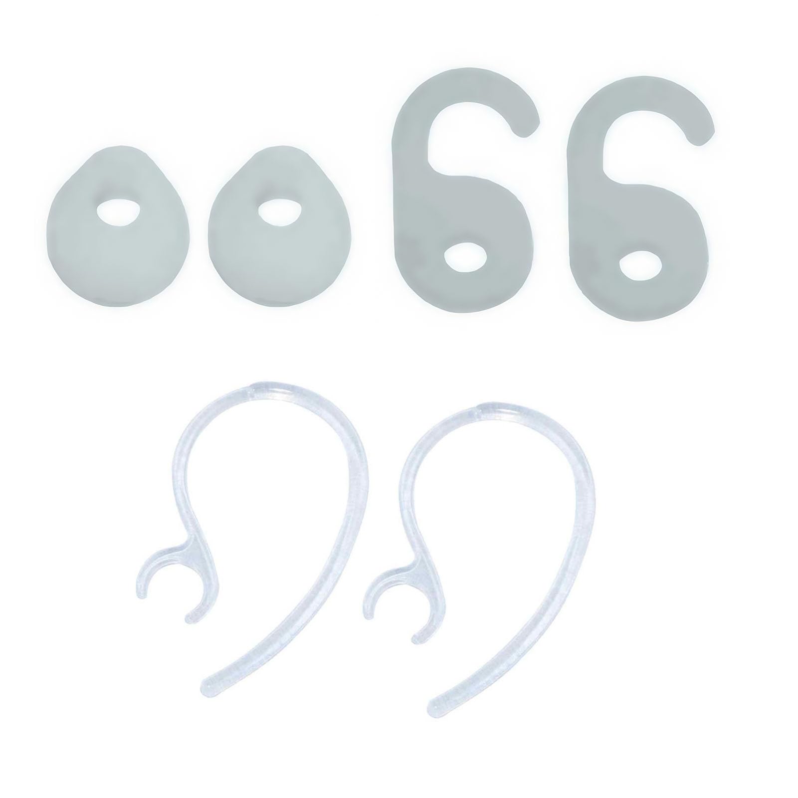 Miayaya Eargels Ear Tips Set for Jabra Talk 15, EASYCALL EASYGO Clear Bluetooth Headset A Single-Ear Microphone Accessories Silicone Eartips Ear Pads