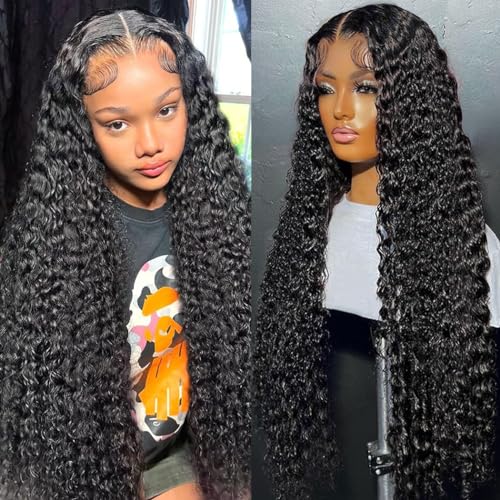 20 Inch 5X5 HD Lace Closure Wigs Human Hair 180% Density Deep Wave Lace Front Wigs Human Hair Glueless Wigs Human Hair Pre Plucked With Baby Hair Brazilian Virgin Human Hair Wig For Black Women