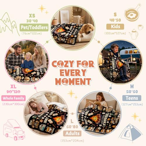 Just a Girl Who Loves S'mores Blanket,Marshmallow Blanket,Camping Blankets - image 4