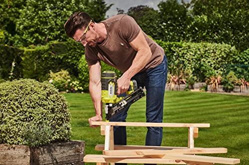 RYOBI - Schuine finisher 15G perslucht 18V - punt 25-64mm - kop 1,8mm - 34° helling - lader 110 tips - 100 tips - R15GN18-0 - Afbeelding 5