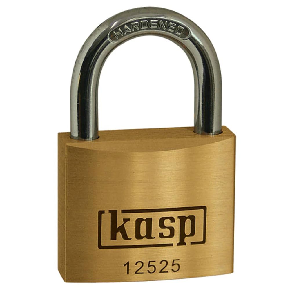 Kasp K12525D 125 Series Premium Brass Padlock, Mehrfarbig, 25 mm