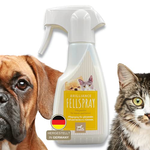 EMMA Fellpflege Spray Hund & Katze 2×250 ml Entfilzungsspray für Hunde Katzen Welpen – Anti Filz Spray für Langhaar Kurzhaar – Knotenlöser Detangler Fellspray zum Entfilzen Bürsten Pflege