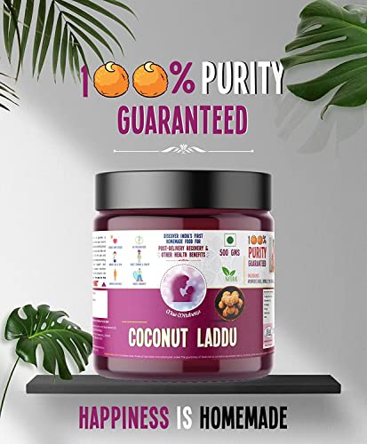 Image of Maa Mitahara Post Pregnancy Laddu - Coconut Flavor | Boosts Lactation, Immunity & Energy | Natural, Healthy, Ayurvedic Nutrition for New Mothers (1kg, Coconut)