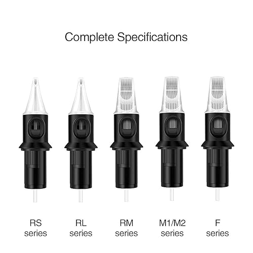 Vista 24 de STIGMA Cartuchos de aguja de tatuaje desechables Bugpin #10 (7RM) con cartuchos de seguridad de membrana para tatuadores curvos/redondos Magnum