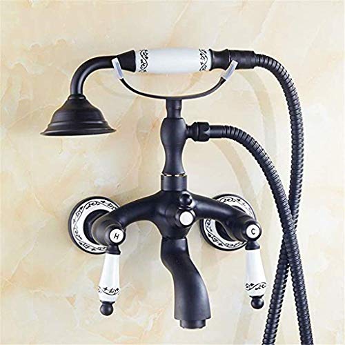 Robinet de douche en cuivre noir antique rétro pour un design de salle de bain chic