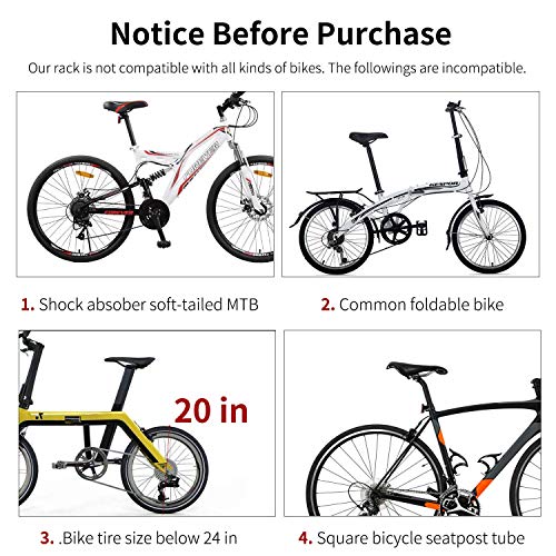 image for West Biking 110Lb Capacity Almost Universal Adjustable Bike Cargo Rack