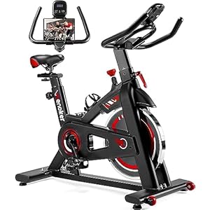 Wenoker Exercise Bike Indoor Cycling, Spin Bike Exercise Equipment for Home Gym Use with LCD Display & Tablet Holder Fitness Workout Cardio Training Machine
