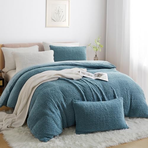 Nayoroom Winter Bettwäsche 135x200 4teilig Fleece Sherpa Warm Flauschig Bettwäsche-Sets ÖKO-TEX 2er Bettbezug 135 x 200 cm und 2 Kissenbezug 80x80...