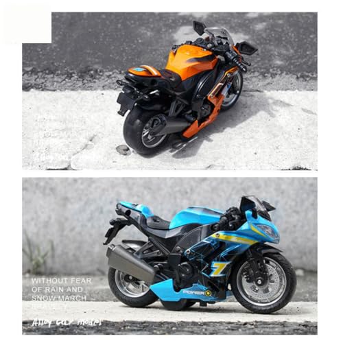 Image of Die-cast Alloy Motorbikes for Kids 1:14 Scale Alloy Model Bikes Pull Back Toys Suitable for 3+ Years Boys and Girls Multicolor (Pack of 1)【Colors as Per Stock】 (Bike Ducati 1:12)
