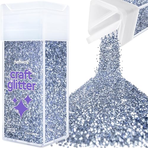 Hemway Premium Craft Glitter Shaker - Azure Blue | 130g Chunky Metallic Flake Sequins for Resin & Epoxy Crafts | Craft Supplies for Tumblers, Festival, Art