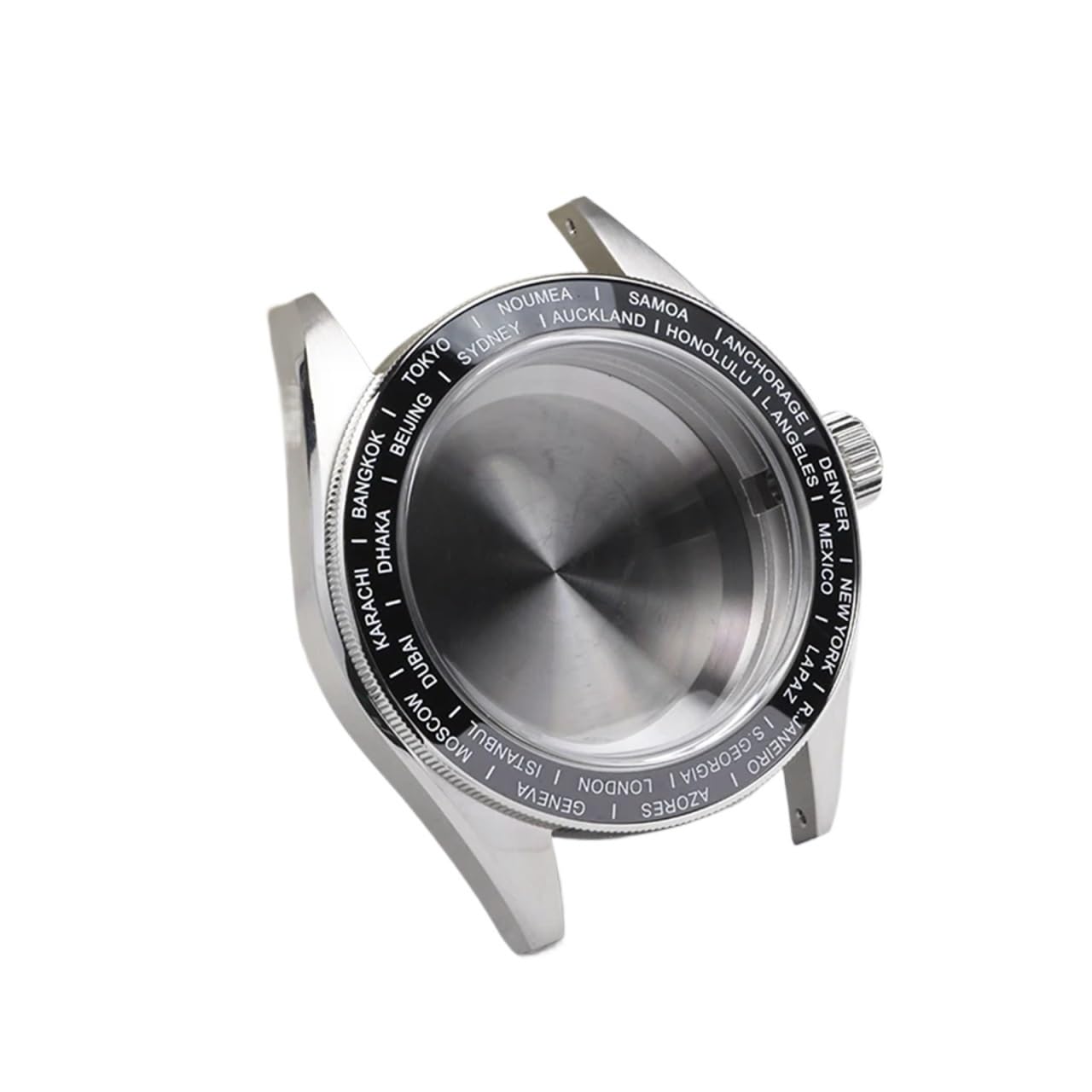 1 szt. Etui na zegarek ze stali nierdzewnej GMT 39mm szafirowe szkło zegarek nurkowy pasuje do Seiko do NH34 mechanizm automatyczny Mod(Case)
