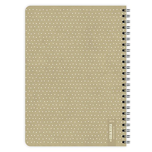 Etmamu 516 Blocco note a pois beige A5, 60 fogli a...