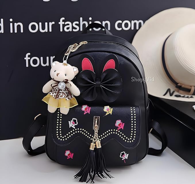 Image of ShopyVid Girls 3-PCS Mini Leather Backpack Sling & Pouch Set for Women's /Rakhi gift for Sister