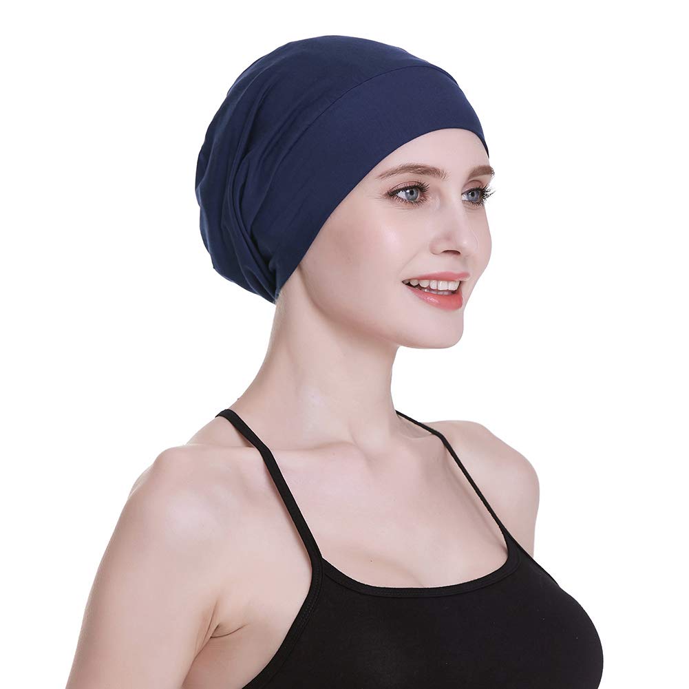 Gorro de dormir con forro de satén de seda, interior de 19 mm, 100 % seda de morera, viscosa natural, transpirable para el cabello