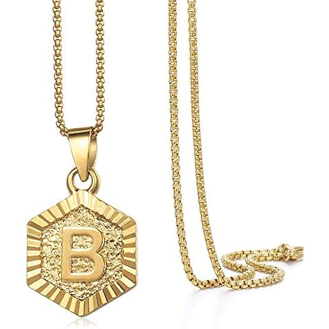 Hermah Gold Plated Hexagon Charm Necklace Cover